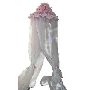 Pottery Barn Kids Pink Ruffle and Tulle Canopy